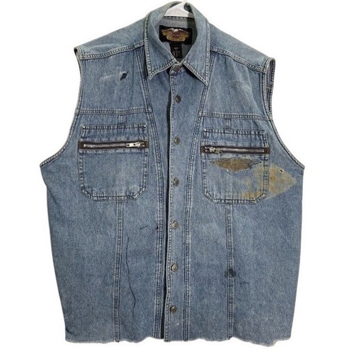 Gilet denim uomo harley - denim,