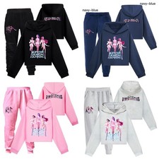 Set completo pantaloni crop top pullover felpa casual KPop cacciatori di demoni bambina