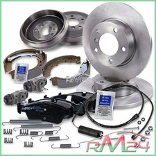 2x DISCO FRENO PIENO Ø286 + PASTIGLIE TAMBURO ANT POST PER BMW SERIE 3 E36 316