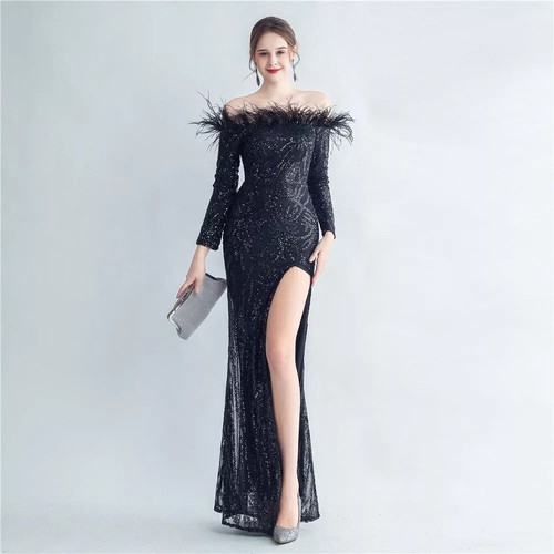 Vestito abito elegante lungo - abito,