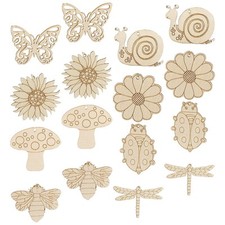  80 Pezzi Tavolette Legno Decorazione Casa Fai da Te Abbellimenti Bambini per Artigianato