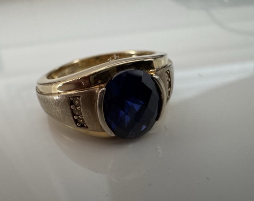 Men blue sapphire - men's, ring