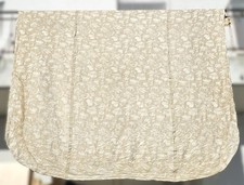Copriletto vintage, tessuto damascato, matrimoniale,  beige, 275 cm x 260 cm
