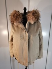 Parka Donna - Sword 6.6.44 - Colore Beige - cappuccio bordo pelliccia