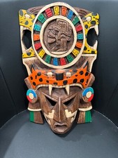 Maschera legno Maya intagliata