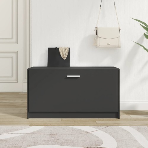 Panca scarpiera nera 80x24x45 - nera,