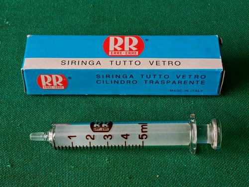 Vecchia siringa vetro - siringa, rr