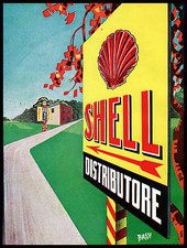 Pubblicita 1930 shell pompa - pubblicita',