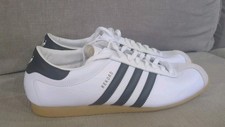 Sneaker vintage Adidas Rekord in pelle bianco/nero 2002/uomo taglia 13