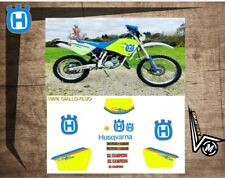 Husqvarna 125 wre dual 1994 100% FLUO YELLOW adesivi/grafiche/stickers/decals
