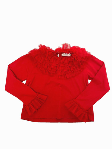 Top rosso monnalisa manica - top,