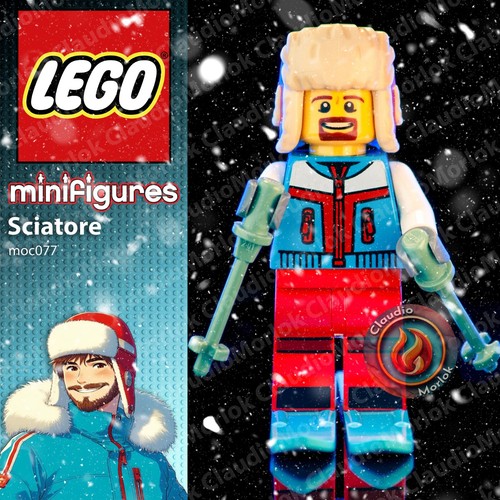 Lego sciatore minifigure - ⭐,