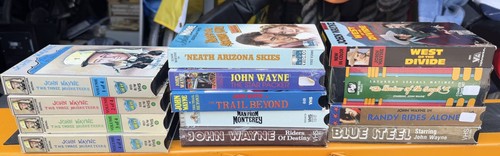 John wayne vhs lot early - vhs, (x14)