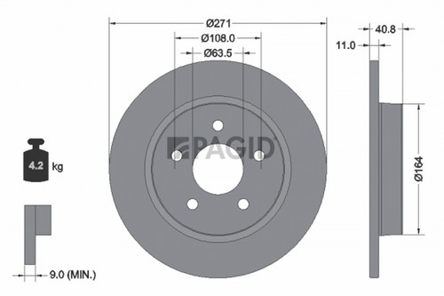 Dischi freno pagid 55390nc - freno,