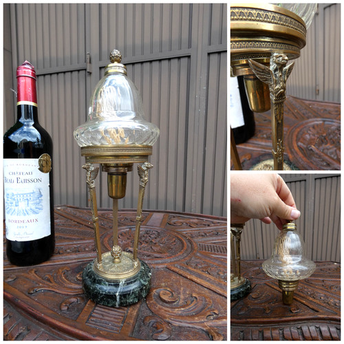 Antica lampada benzina olio - a,