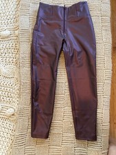 Purple Iridescent Zippered Faux Leather Leggings By Freddy, Italy, Size S