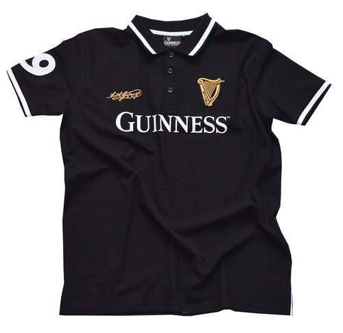 Guinness black polo - guinness, shirt