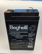 BEGHELLI PILA BATTERIA RICARICABILE LAMPADA EMERGENZA 6 V 2.8 Ah 1499 LED TC628