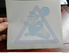 13.2) ADESIVO PUBBLICITA' GENOVA PEGLI MERCANTE IN FIERA BIMBO A BORDO