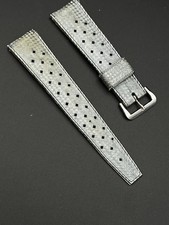 Bracelet de montre vintage TROPIC caoutchouc gris argenté rare 20mm occasion
