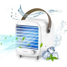 Ventilatore Portatile Da Scrivania Raffrescatore Ad Acqua Ghiaccio Mini Led_