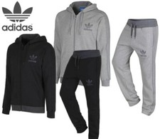 Set completo tuta uomo Adidas SPO nero e grigio
