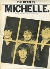 SPARTITO MUSICALE MICHELLE THE BEATLES ORIGINALE INGLESE ACCORDI E TESTI