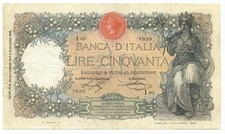 50 LIRE CAPRANESI BUOI TESTINA DECRETO 24/11/1917 BB/BB+