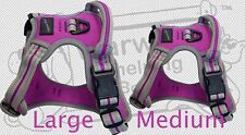 Imbracatura per Cani Viola Anti Tirare Controllo Anteriore Opzione Alta Visibilità M L Scelta