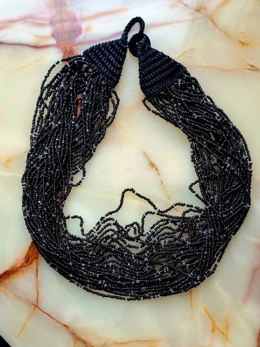 Collana vintage multifilo con