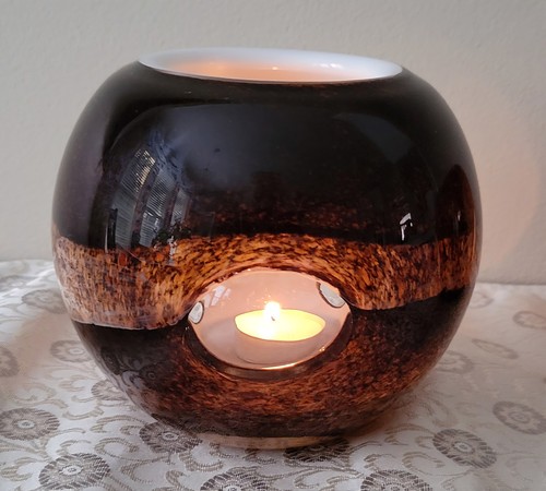 Vaso votivo vintage rotondo