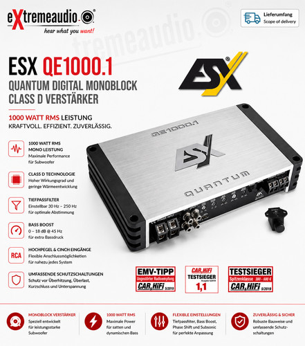 Esx qe1000 amplificatore - esx, qe1000.1