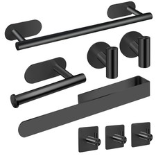 AIKER Porta Asciugamani Bagno Set di Accessori Adesivo 8PCS Acciaio Inossidabile