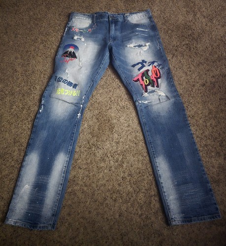 Jeans uomo smoke rise - smoke, grafica