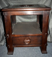 Kommode mit einer Schublade, China, Wenge Edelholz, Glückssymbol, 57x50x50cm