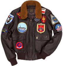 GIACCA UOMO PETE MAVERICK TOP GUN VERA PELLE TOM CRUISE GIACCA BOMBER VOLANTE