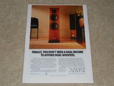 Pubblicità Speaker Advent Heritage, 1989, 1 pagina, articolo, bellissima!