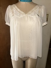 Top vintage John Galliano pizzo foderato in chiffon stupendo taglia 6/8/46 perfetto
