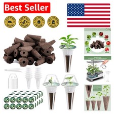 125 Piece Hydroponic Pods Kit: Grow Anything with 50 Grow Sponges, 12 Baskets...