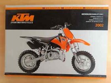 KTM 50 Adventure originale.Manuale,tedesco,uso manutenzione,Owners Manual,2002