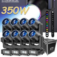 350 W RGBW Moving Head DMX Wash Beam luce di scena 48 faretto prismatico con flight case
