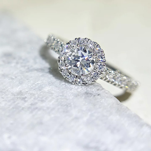 Anello etincelle diamond halo - diamond,