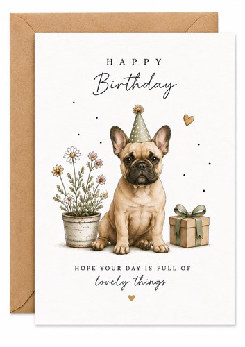 Biglietto compleanno bulldog - biglietto,