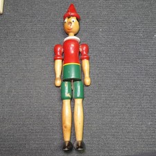 PINOCCHIO GIOCATTOLO IN LEGNO VINTAGE - ALTEZZA CM 40
