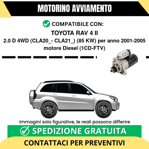 Motorino avviamento toyota rav - toyota,