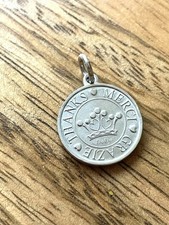 Ciondolo Dodo Grazie Argento Charms Money Moneta Thank You Quadrifoglio