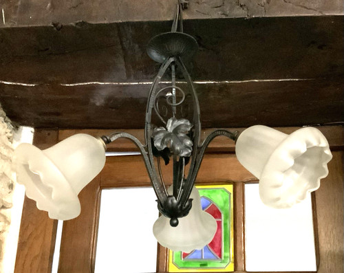 Antico lampadario sospensione - antico,