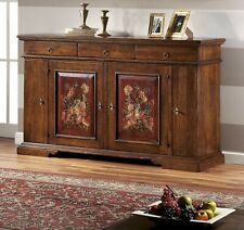 CREDENZA MADIA RUSTICO DA INGRESSO CON PANNELLI DECORATI