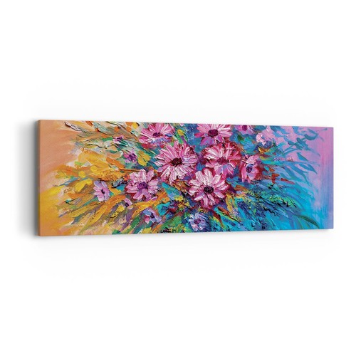 Quadro tela 90x30cm bouquet - quadro,
