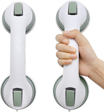 2pz Maniglia Con Ventose da Bagno per Anziani E Disabili in Plastica Antiscivolo